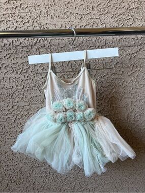 Tutu Du Monde Bébé Pixie Tutu Dress - Mint & Cream - EUC